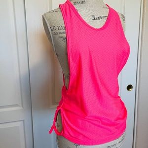 Women's Pink Mesh Workout Top Small